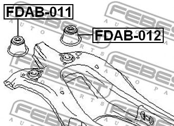 FEBEST fdab012 -  Сайленблок задней балки