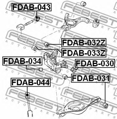 FEBEST fdab031 -  Втулка, рычаг колесной подвески