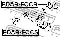 FEBEST fdabfocb -  Сайлентблок задний переднего рычага (гидравлически