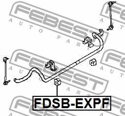 FEBEST fdsbexpf -  Втулка переднего стабилизатора