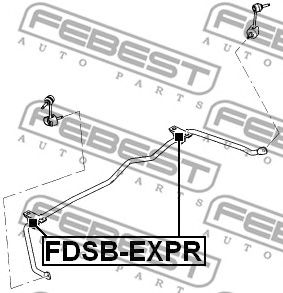 FEBEST fdsbexpr -  Втулка заднего стабилизатора комплект d20