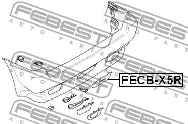 FEBEST fecbx5r -  Заглушка буксировочного крюка заднего бампера