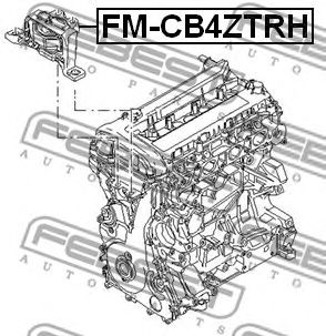 FEBEST fmcb4ztrh -  Подушка двигателя правая