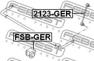 FEBEST fsbger -  Втулка заднего стабилизатора d20.4