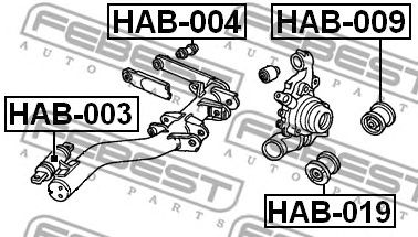 FEBEST hab009 -  Втулка, рычаг колесной подвески