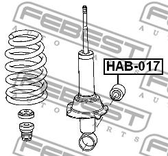 FEBEST hab017 -  Сайлентблок заднего поперечного рычага