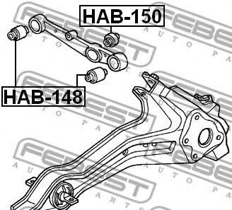 FEBEST hab148 -  Подвеска, рычаг независимой подвески колеса