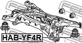 FEBEST habyf4r -  Сайленблок подрамника