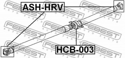 FEBEST hcb003 -  Подшипник, промежуточный подшипник карданного вала