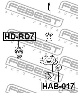 FEBEST hdrd7 -  Отбойник заднего амортизатора