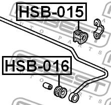 FEBEST hsb015 -  Втулка заднего стабилизатораd13
