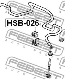 FEBEST hsb026 -  Втулка переднего стабилизатора d21
