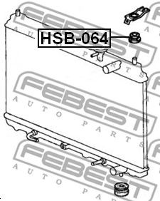 FEBEST hsb064 -  Втулка крепления радиатора