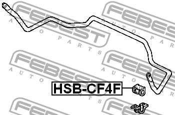 FEBEST hsbcf4f -  Втулка переднего стабилизатора d26.5