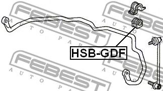 FEBEST hsbgdf -  Втулка стабилизатора переднего