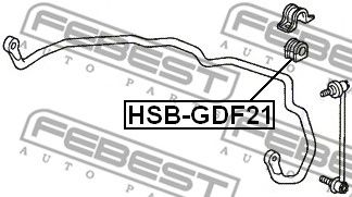 FEBEST hsbgdf21 -  Втулка переднего стабилизатора