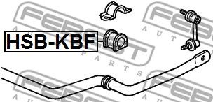 FEBEST hsbkbf -  Втулка переднего стабилизатораd30