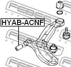 FEBEST hyabacnf -  Подвеска, рычаг независимой подвески колеса