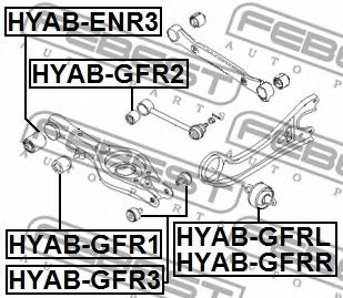 FEBEST hyabgfrl -  Подвеска, рычаг независимой подвески колеса