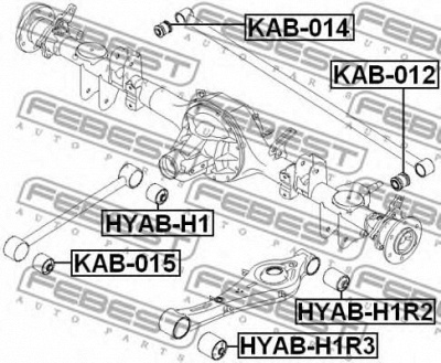 FEBEST hyabh1 -  Подвеска, рычаг независимой подвески колеса