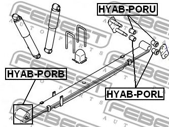 FEBEST hyabporl -  Сайлентблок задней рессоры