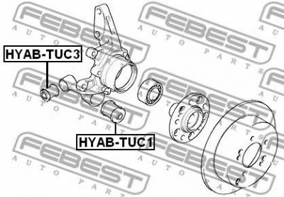 FEBEST hyabtuc3 -  Сайлентблок кулака задней подвески