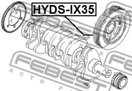 FEBEST hydsix35 -  Ременный шкив, коленчатый вал