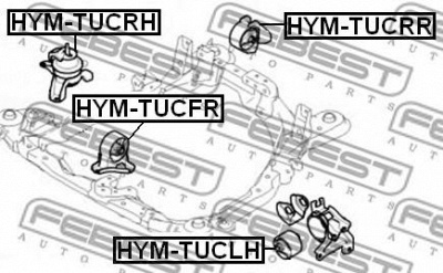 FEBEST hymtuclh -  Подушка двигателя левая (гидравлическая)