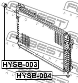 FEBEST hysb004 -  Втулка крепления радиатора