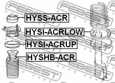 FEBEST hysiacrlow -  Проставка пружины нижняя