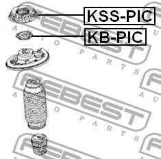 FEBEST kbpic -  Подшипник качения, опора стойки амортизатора