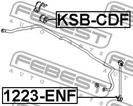 FEBEST ksbcdf -  Втулка заднего стабилизатора
