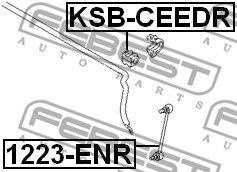 FEBEST ksbceedr -  Втулка заднего стабилизатора