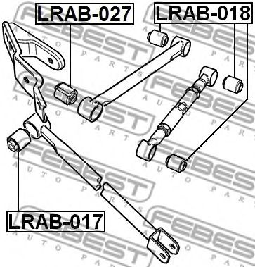 FEBEST lrab027 -  Подвеска, рычаг независимой подвески колеса