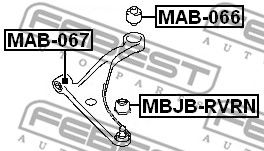 FEBEST mab066 -  Подвеска, рычаг независимой подвески колеса