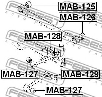 FEBEST mab127 -  Подвеска, рычаг независимой подвески колеса