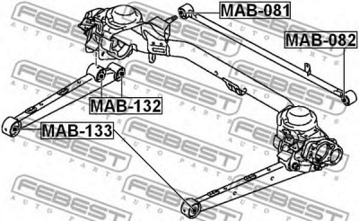 FEBEST mab132 -  Подвеска, рычаг независимой подвески колеса