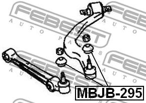 FEBEST mbjb295 -  ремонтный комплект, несущие / направляющие шарниры
