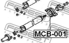 FEBEST mcb001 -  Подшипник, промежуточный подшипник карданного вала
