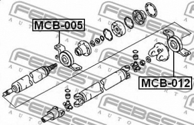 FEBEST mcb005 -  Подшипник, промежуточный подшипник карданного вала