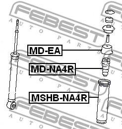 FEBEST mdna4r -  Отбойник заднего амортизатора
