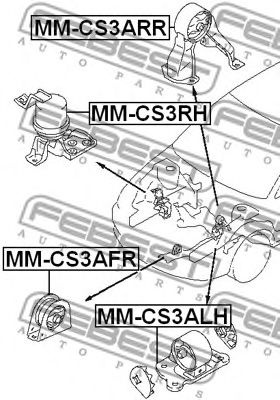 FEBEST mmcs3arr -  Подушка двигателя задняя