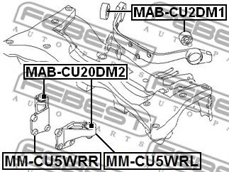 FEBEST mmcu5wrr -  Опора заднего дифференциала правая