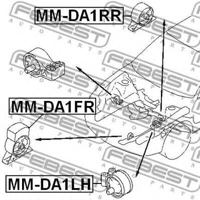 FEBEST mmda1lh -  Подушка двигателя леваяmt