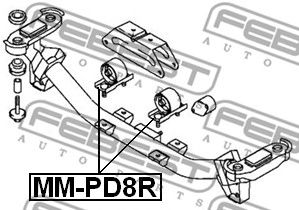 FEBEST mmpd8r -  Подушка двигателя задняя