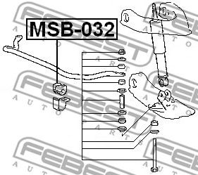 FEBEST msb032 -  Втулка переднего стабилизатораd26