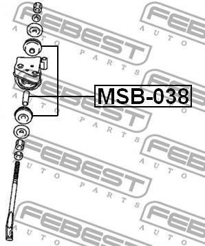 FEBEST msb038 -  Подвеска, рычаг независимой подвески колеса