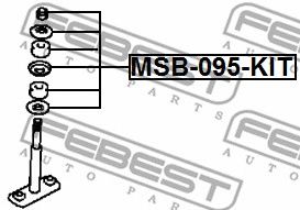 FEBEST msb095kit -  Втулка стойки переднего стабилизатора комплект