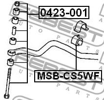 FEBEST msbcs5wf -  Втулка переднего стабилизатораd25