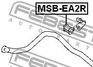 FEBEST msbea2r -  Втулка заднего стабилизатора